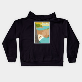 Travel Poster Zakynthos, Greece, Europe Kids Hoodie